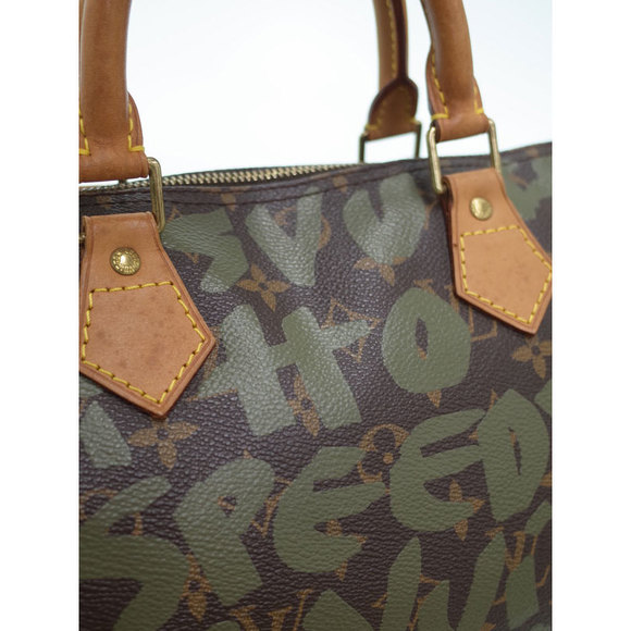 Louis Vuitton Graffiti Handbag Speedy Monogram - Picture 5 of 8